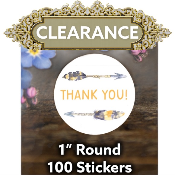 Other - 100 1” Round Arrow Thank You Stickers Clearance